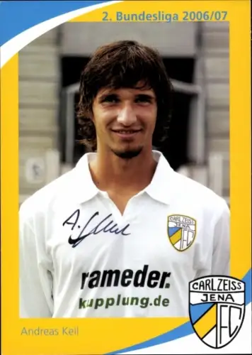 Autogrammkarte Fußballer Andreas Keil, FC Carl Zeiss Jena, Autogramm
