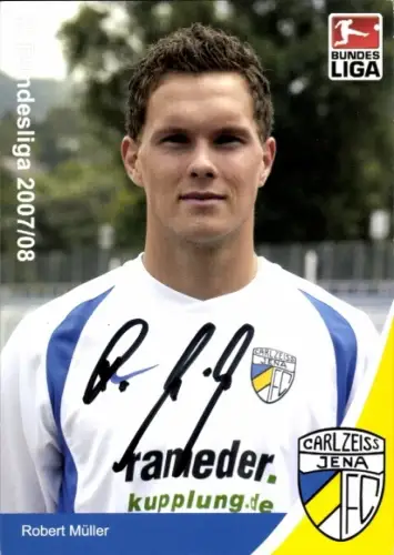Autogrammkarte Fußballer Robert Müller, FC Carl Zeiss Jena, Autogramm