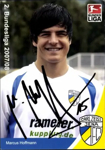 Autogrammkarte Fußballer Marcus Hoffmann, FC Carl Zeiss Jena, Autogramm