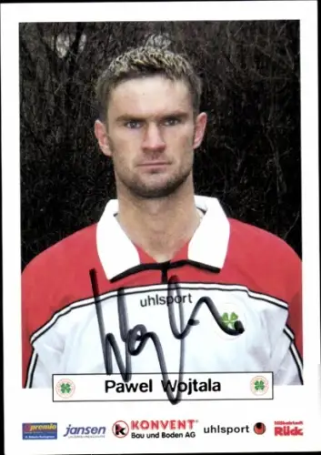 Autogrammkarte Fußballer Pawel Wojtala, SC Rot Weiß Oberhausen, Autogramm