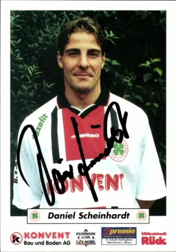 Autogrammkarte Fußballer Daniel Scheinhardt, SC Rot Weiß Oberhausen, Autogramm