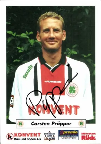 Autogrammkarte Fußballer Carsten Pröpper, SC Rot Weiß Oberhausen, Autogramm