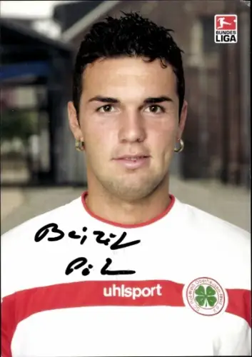 Autogrammkarte Fußballer Peter Bajzat, SC Rot Weiß Oberhausen, Autogramm