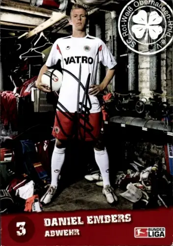 Autogrammkarte Fußballer Daniel Embers, SC Rot Weiß Oberhausen, Autogramm