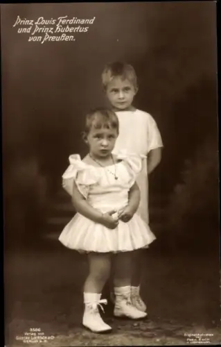 Ak Prinz Louis Ferdinand und Prinz Hubertus von Preußen, Portrait