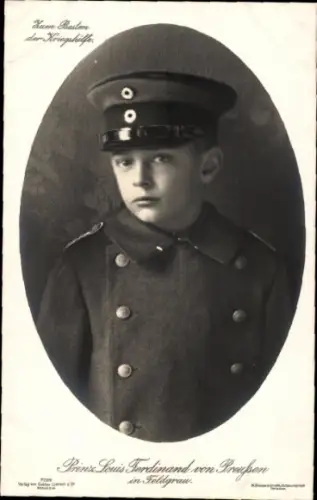 Ak Prinz Louis Ferdinand von Preußen in Feldgrau