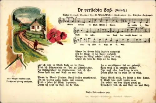 Lied Ak Günther, Anton, Dr verliebta Boß, Erzgebirgische Mundart Nr 21