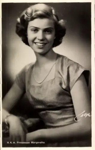 Ak Prinsessan Margaretha von Schweden, Portrait