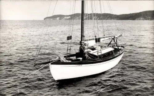 Foto Ak Segelpartie, Segelboot