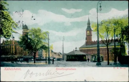 Ak København Kopenhagen Dänemark, Raadhuspladsen