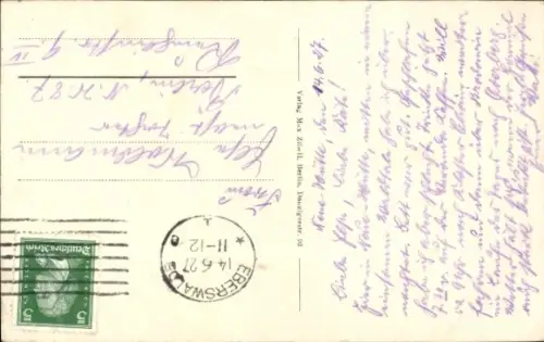 Ak Eberswalde, Forsthaus Bornemannspfuhl, Totalansicht, Gruß aus Neue Hütte, Mühltelch