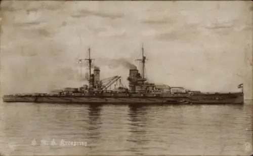 Ak Deutsches Kriegsschiff, S.M.S. Kronprinz, Kaiserliche Marine