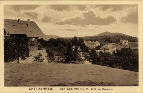 Ak Trois Épis Drei Ähren Elsass Haut Rhin, Blick von Belvedere