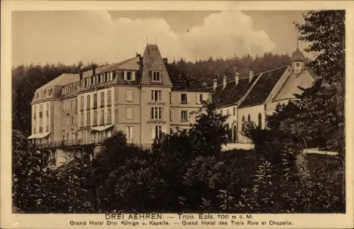 Ak Trois Épis Drei Ähren Elsass Haut Rhin, Grand Hotel Drei Könige, Kapelle,  700 m ü. M.