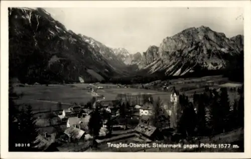 Ak Tragöß Steiermark, Berglandschaft,  Pribitz 1577 m, 