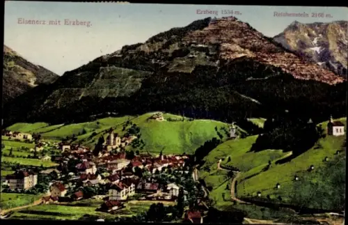Ak Münichtal Erzberg Eisenerz Steiermark, Berglandschaft, Erzberg, Relchenstein, Ort Eisenerz