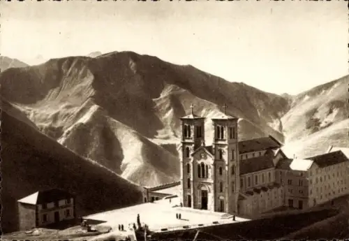 Ak La Salette Fallavaux Isère, Basilika, Berge, Pilgerstätte, Sonnenaufgang