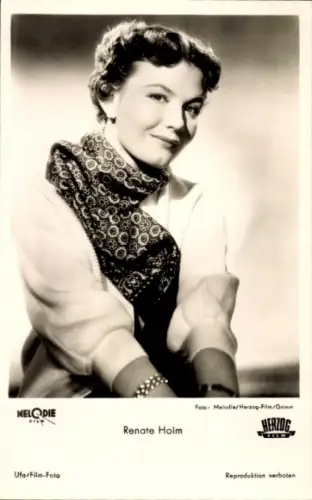 Ak Schauspielerin Renate Holm, Portrait