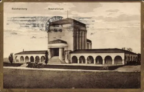 Ak Liberec Reichenberg in Böhmen, Krematorium