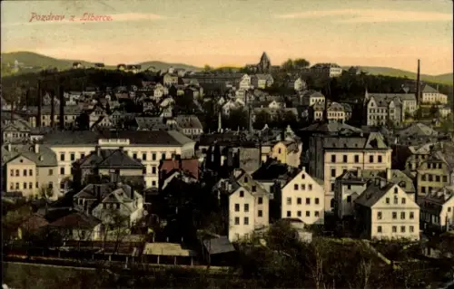 Ak Liberec Reichenberg in Böhmen, Gesamtansicht