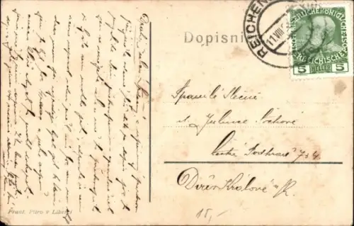 Ak Liberec Reichenberg in Böhmen, Gesamtansicht