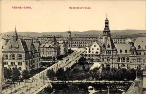 Ak Liberec Reichenberg in Böhmen, Radetzkystraße