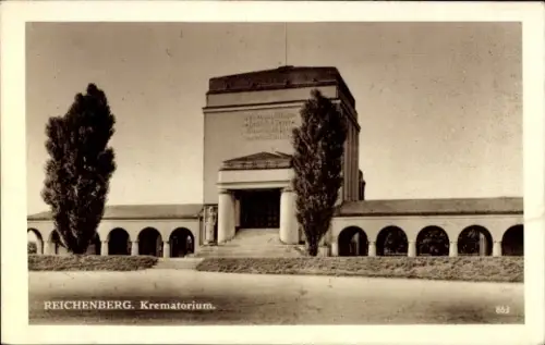 Ak Liberec Reichenberg Stadt, Krematorium