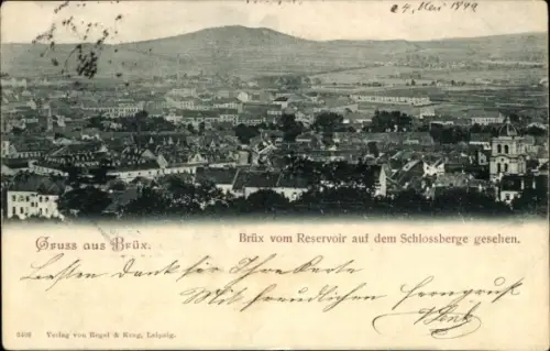 Ak Most Brüx Region Aussig, Schlossberg, Reservoir