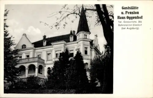 Ak Diedorf Schwaben, Gaststätte und Pension Haus Oggenhof