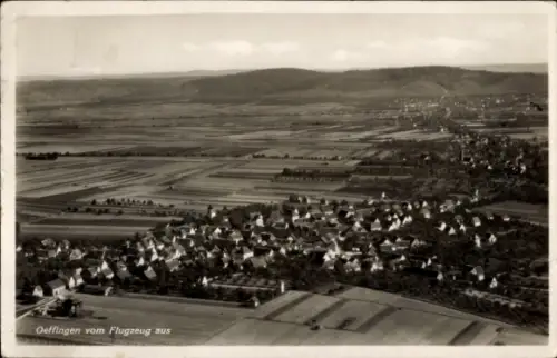 Ak Oeffingen Fellbach in Württemberg, Fliegeraufnahme