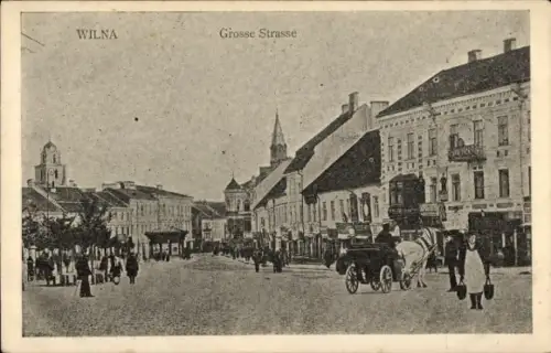 Ak Vilnius Wilna Litauen, Große Straße