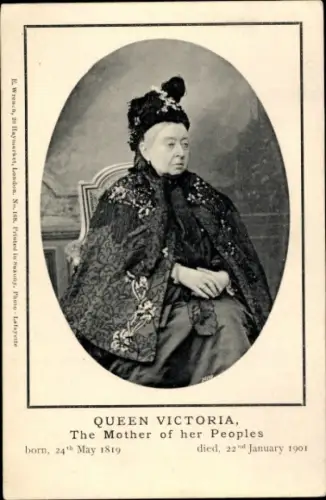Passepartout Ak Königin Victoria, Portrait