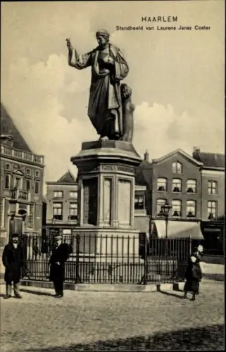Ak Haarlem Nordholland Niederlande, Standbild von Laurens Jansz Coster