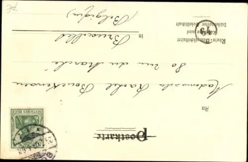 Künstler Ak Salondampfer auf dem Rhein