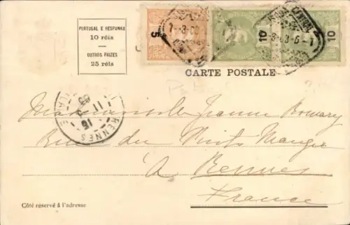 Passepartout Ak König Carlos I. von Portugal, Portrait