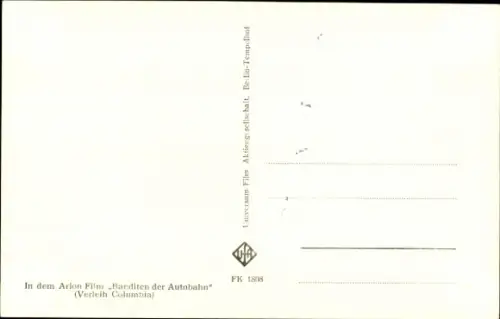 Ak Schauspielerin Ellen Schwiers, Film Banditen der Autobahn, Autogramm