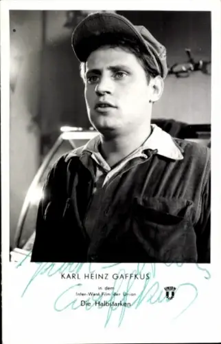 Ak Schauspieler Karlheinz Gaffkus, Portrait, Die Halbstarken, Autogramm