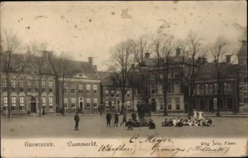 Ak Groningen Niederlande, Ossenmarkt