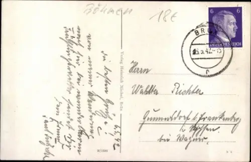 Ak Most Brüx Region Aussig, Teilansicht