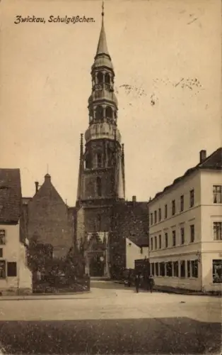 Ak Zwickau in Sachsen, Schulgäßchen