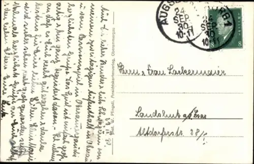 Ak Oberau in Oberbayern, Hotel Post mit Estergebirge