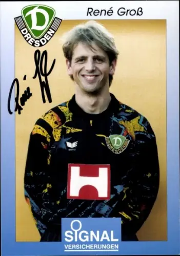 Autogrammkarte Fußballer René Groß, SG Dynamo Dresden, Autogramm