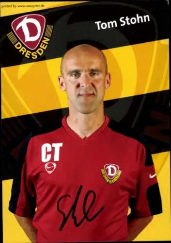 Autogrammkarte Fußballer Tom Stohn, SG Dynamo Dresden, Autogramm