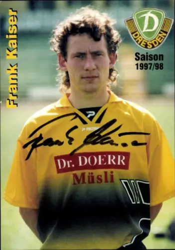 Autogrammkarte Fußballer Frank Kaiser, SG Dynamo Dresden, Autogramm