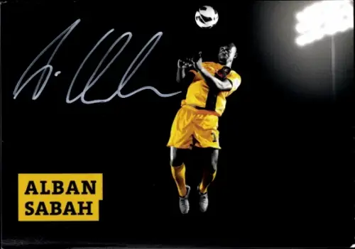 Autogrammkarte Fußballer Alban Sabah, SG Dynamo Dresden, Autogramm