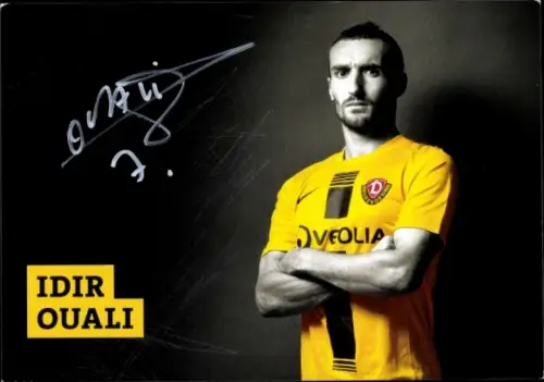 Autogrammkarte Fußballer Idir Ouali, SG Dynamo Dresden, Autogramm