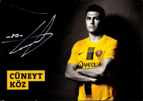 Autogrammkarte Fußballer Cüneyt Köz, SG Dynamo Dresden, Autogramm
