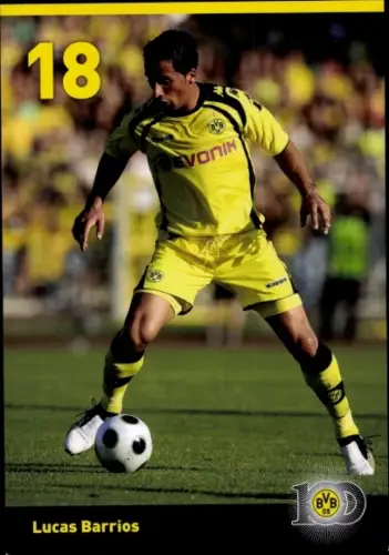 Autogrammkarte Fußballer Lucas Barrios, Borussia Dortmund / BVB 09