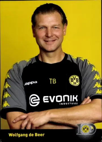 Autogrammkarte Torwarttrainer Wolfgang de Beer, Borussia Dortmund / BVB 09