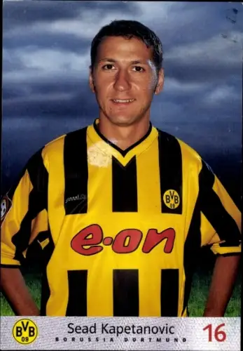 Autogrammkarte Fußballer Sead Kapetanovic, Borussia Dortmund / BVB 09